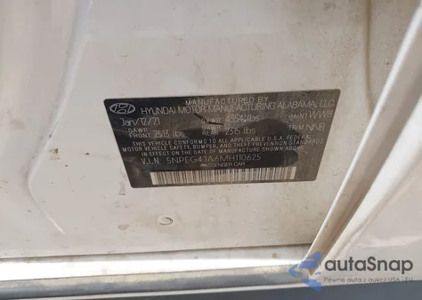 2021 Hyundai Sonata Se from USA, damaged, VIN 5NPEG4JA6MH110625